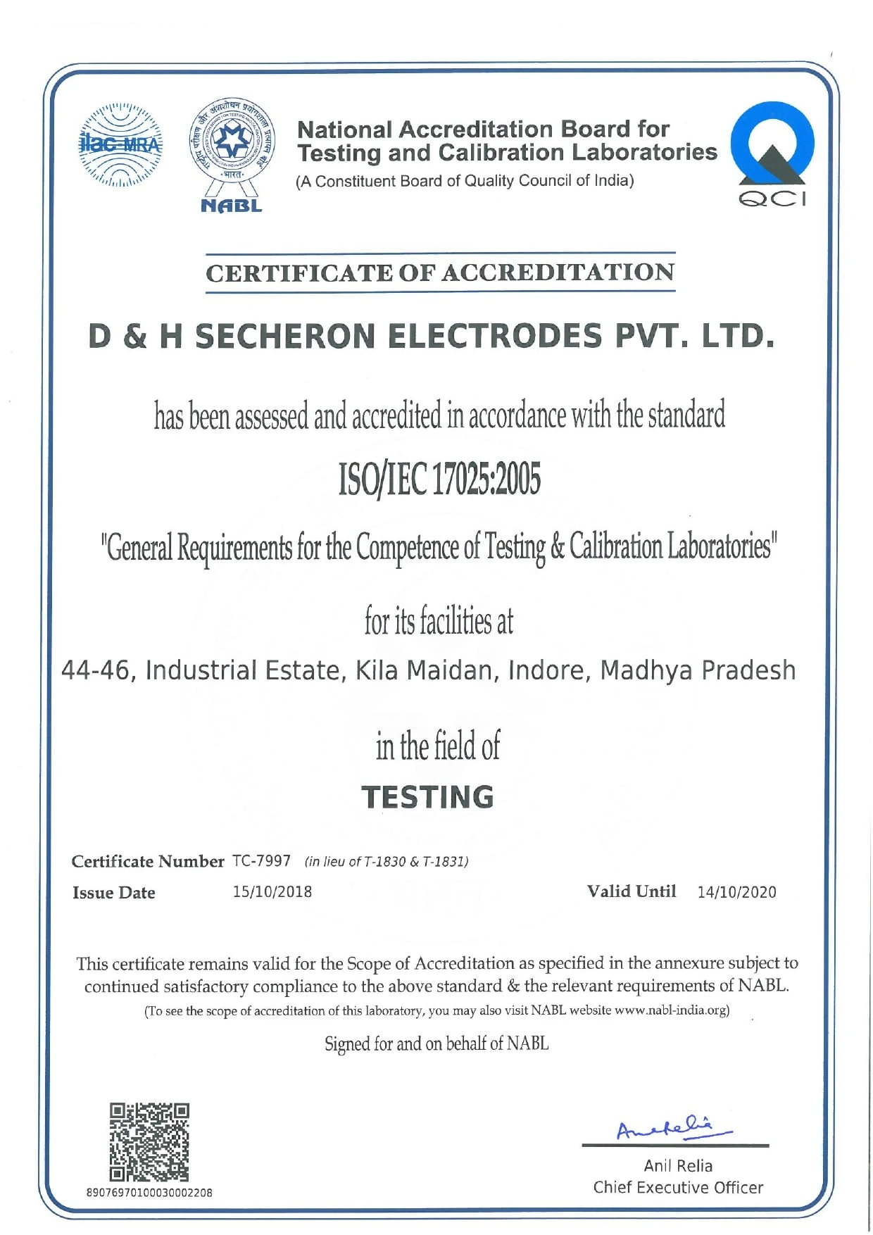 certificate